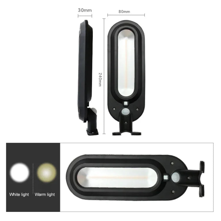 Đèn sân vườn năng lượng mặt trời 18 đèn LED 600LM IP65 chống nước cảm ứng thân đèn đèn đường