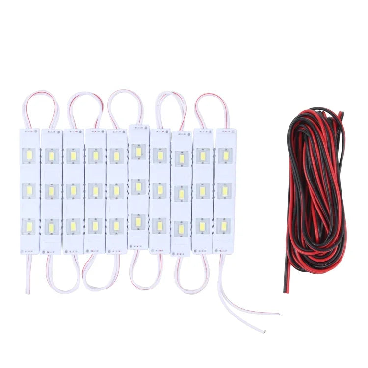 30 đèn LED 5630 SMD đèn trắng chống nước đèn trang trí, chiều dài cáp 5M, DC 12V, 30 đèn LED 5630 SMD
