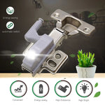 10 cái đèn cảm biến bản lề trong 0.3W đa năng cho tủ, 3 đèn LED, đèn ngủ tự động bật/tắt, 10 cái ánh sáng trắng, 10 cái ánh sáng trắng ấm