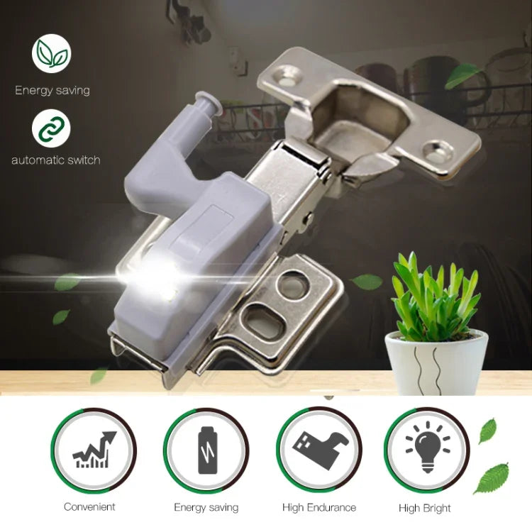 10 cái đèn cảm biến bản lề trong 0.3W đa năng cho tủ, 3 đèn LED, đèn ngủ tự động bật/tắt, 10 cái ánh sáng trắng, 10 cái ánh sáng trắng ấm