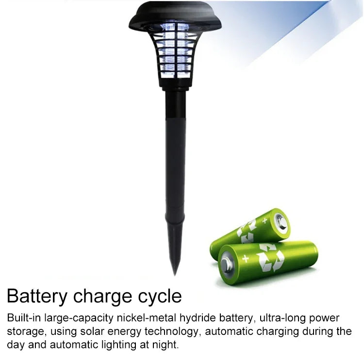 Đèn sân vườn cỏ đồng ruộng diệt muỗi năng lượng mặt trời LED chống nước IP44