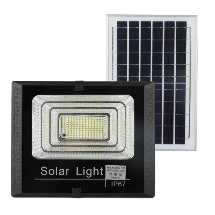 Đèn pha năng lượng mặt trời 10W 100 đèn LED chống nước IP67 có điều khiển từ xa, 10W