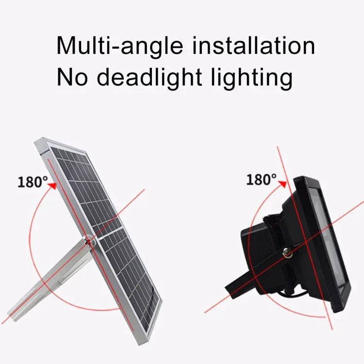Đèn pha năng lượng mặt trời 10W 100 đèn LED chống nước IP67 có điều khiển từ xa, 10W