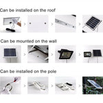 Đèn pha năng lượng mặt trời 30W 170 đèn LED chống nước IP67 có điều khiển từ xa, 30W