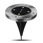 Đèn LED SMD 5050 dưới đất lối đi ngoài trời sân vườn, 4 đèn LED ánh sáng trắng, 4 đèn LED ánh sáng trắng ấm