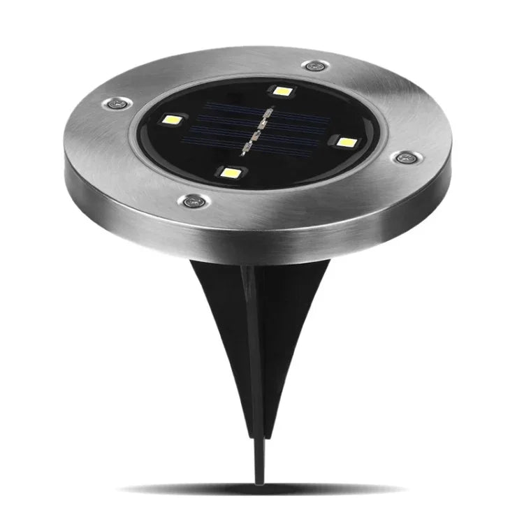 Đèn LED SMD 5050 dưới đất lối đi ngoài trời sân vườn, 4 đèn LED ánh sáng trắng, 4 đèn LED ánh sáng trắng ấm