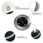 Đèn LED SMD 5050 dưới đất lối đi ngoài trời sân vườn, 4 đèn LED ánh sáng trắng, 4 đèn LED ánh sáng trắng ấm