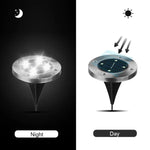 Đèn LED SMD 5050 dưới đất lối đi ngoài trời sân vườn, 4 đèn LED ánh sáng trắng, 4 đèn LED ánh sáng trắng ấm
