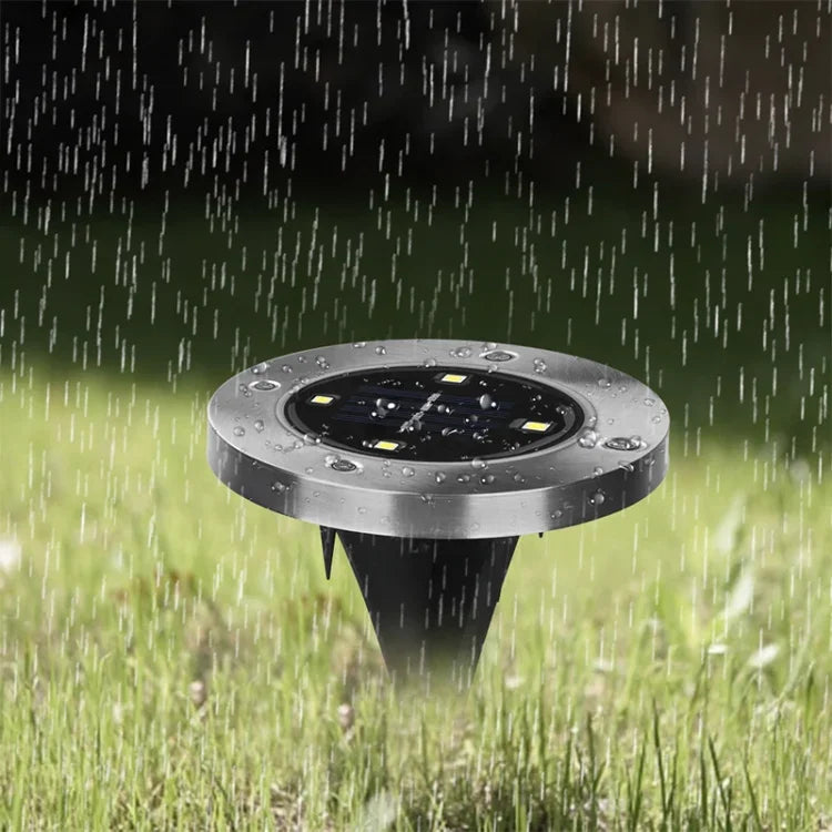 Đèn LED SMD 5050 dưới đất lối đi ngoài trời sân vườn, 4 đèn LED ánh sáng trắng, 4 đèn LED ánh sáng trắng ấm