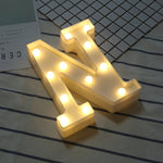 Đèn LED lễ hội treo đứng màu trắng ấm chạy bằng pin khô, A, N, B, O, C, P, D, Q, E, R, F, G, T, U, V, I, W, J, K, X, L, M, Z