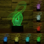 7 Color Discoloration Creative Visual Stereo Lamp Desk Lamp Night Light, 2869 Abstract Style