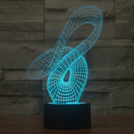 7 Color Discoloration Creative Visual Stereo Lamp Desk Lamp Night Light, 2869 Abstract Style