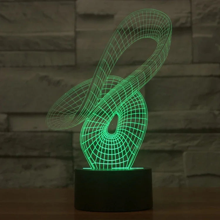 7 Color Discoloration Creative Visual Stereo Lamp Desk Lamp Night Light, 2869 Abstract Style