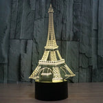 Đèn bàn đèn stereo trực quan sáng tạo đổi màu 7 màu, kiểu tháp Eiffel