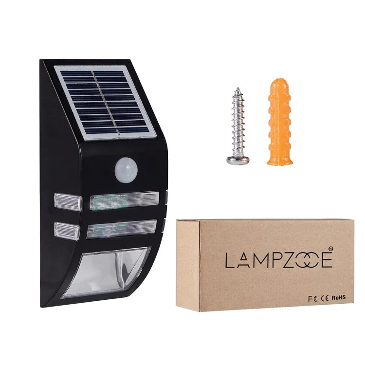 Đèn tường ngoài trời 80 LM 6000-6500K với tấm pin mặt trời 5V 0.5W, ánh sáng trắng 0.2W