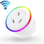 Ổ cắm thông minh điều khiển từ xa WiFi ánh sáng cảnh RGB 10A hoạt động với Alexa & Google Home & IFTTT, AC 100-240V, phích cắm AU, XS-A17