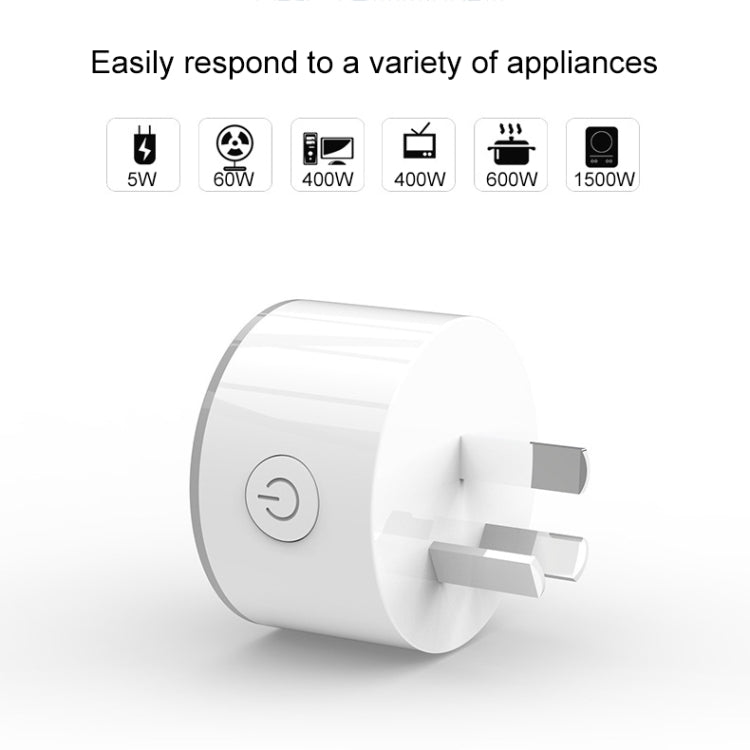 Ổ cắm thông minh điều khiển từ xa WiFi ánh sáng cảnh RGB 10A hoạt động với Alexa & Google Home & IFTTT, AC 100-240V, phích cắm AU, XS-A17