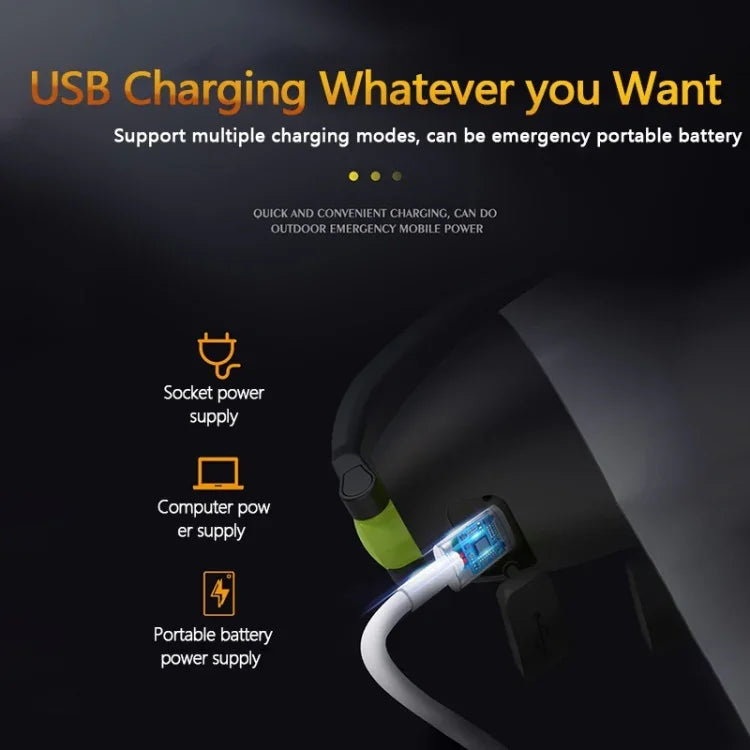 Đèn cắm trại LED cầm tay sạc USB 5W L001 có chức năng pin dự phòng (màu xanh lá), LED6908, LED6908L, LED6908R