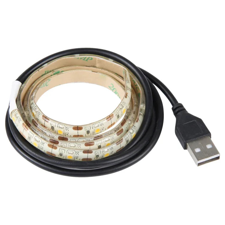 Dây đèn LED 2835 SMD ánh sáng trắng ấm chống nước epoxy USB, DC 5V, chiều dài: 50cm, đèn LED USB 2835 SMD 50cm
