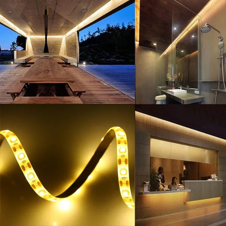 Dây đèn LED 2835 SMD ánh sáng trắng ấm chống nước epoxy USB, DC 5V, chiều dài: 50cm, đèn LED USB 2835 SMD 50cm