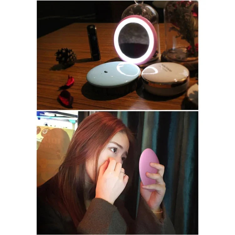 Đèn bàn gương trang điểm hình bánh donut sạc đa chức năng OneFire 1W 10 đèn LED, DC 5V, 1W màu hồng