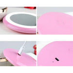 Đèn bàn gương trang điểm hình bánh donut sạc đa chức năng OneFire 1W 10 đèn LED, DC 5V, 1W màu hồng