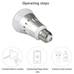 Đèn 6000K+RGB 600LM tương thích Alexa & Google Home, AC 175-255V