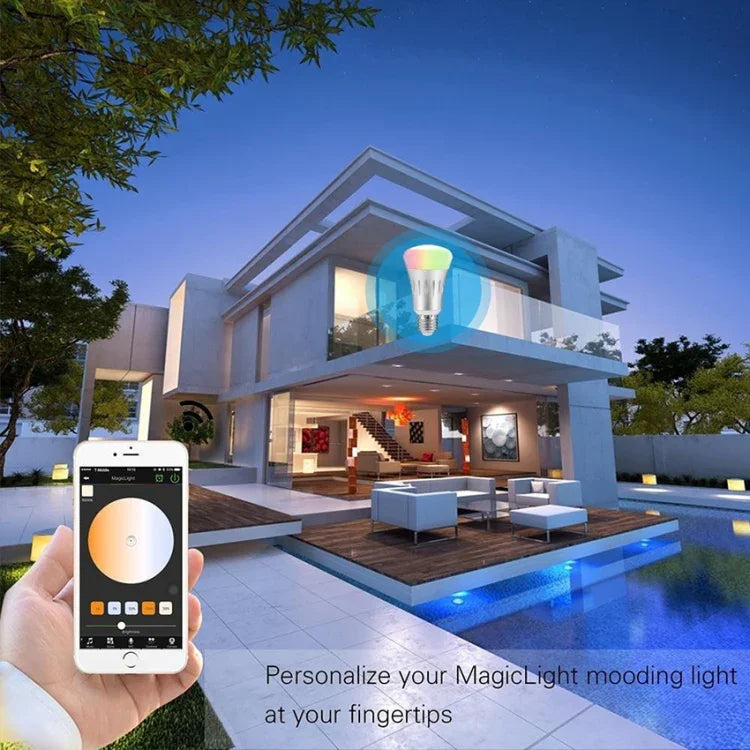 Đèn 6000K+RGB 600LM tương thích Alexa & Google Home, AC 175-255V