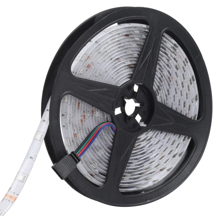 Dây đèn LED Bluetooth RGB 5m 150 đèn LED SMD 5050 IP65 chống nước kèm điều khiển từ xa 24 phím, phích cắm EU, 5m 150 đèn LED IP65
