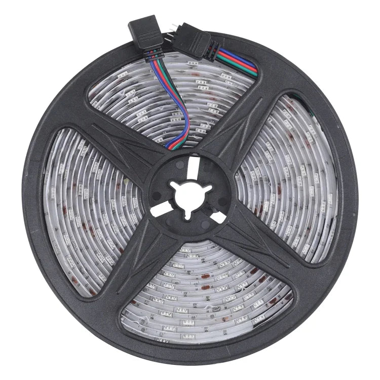 Dây đèn LED Bluetooth RGB 5m 150 đèn LED SMD 5050 IP65 chống nước kèm điều khiển từ xa 24 phím, phích cắm EU, 5m 150 đèn LED IP65