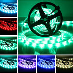 Dây đèn LED Bluetooth RGB 5m 150 đèn LED SMD 5050 IP65 chống nước kèm điều khiển từ xa 24 phím, phích cắm EU, 5m 150 đèn LED IP65