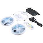 Dải đèn RGB chống nước IP44 20m 600 bóng LED SMD 5050 với điều khiển từ xa Bluetooth + âm nhạc 24 phím, phích cắm EU, 20m 600 bóng LED IP44