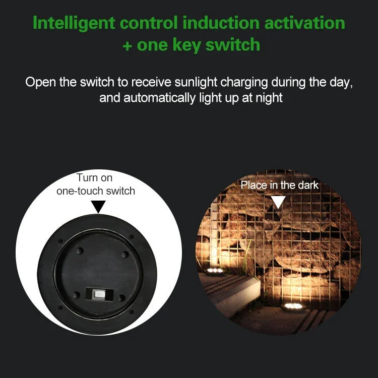 4 cái đèn sân vườn chống nước IP65 8 đèn LED chạy bằng năng lượng mặt trời, đèn chiếu sáng trang trí sân vườn biệt thự