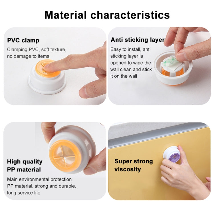 Móc dán tự dính treo khăn, màu cam, hồng, xanh lá, tím