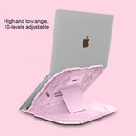 Giá đỡ làm mát thiết kế rỗng đa chức năng T3 với góc điều chỉnh 10 cấp cho Notebook, MacBook, iPad, điện thoại di động, T3 (xanh dương), T3 (trắng), T3 (đen), T3 (hồng)