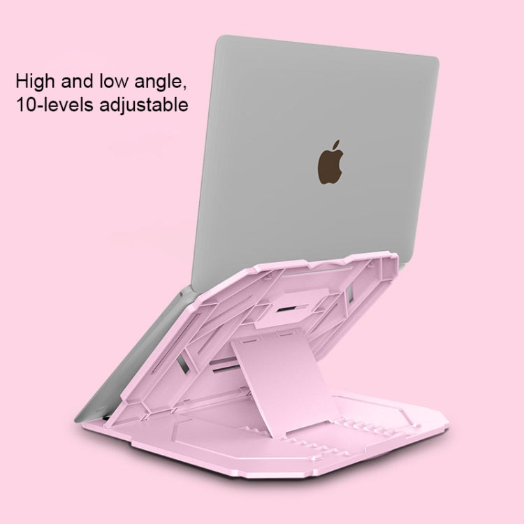 Giá đỡ làm mát thiết kế rỗng đa chức năng T3 với góc điều chỉnh 10 cấp cho Notebook, MacBook, iPad, điện thoại di động, T3 (xanh dương), T3 (trắng), T3 (đen), T3 (hồng)