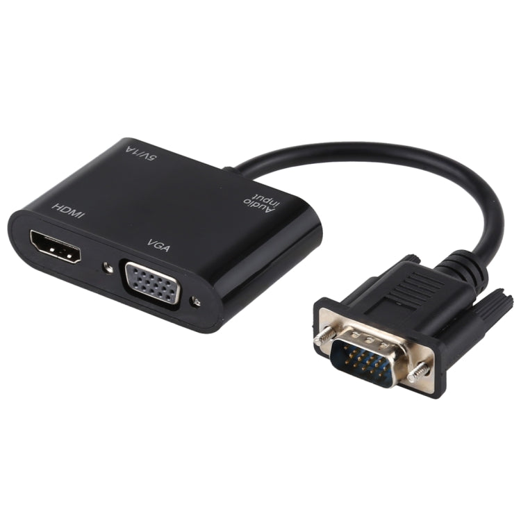 Bộ chuyển đổi VGA sang HDMI + VGA 15 chân HDTV 2 trong 1 có âm thanh