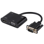Bộ chuyển đổi VGA sang HDMI + VGA 15 chân HDTV 2 trong 1 có âm thanh
