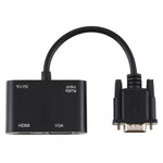 Bộ chuyển đổi VGA sang HDMI + VGA 15 chân HDTV 2 trong 1 có âm thanh