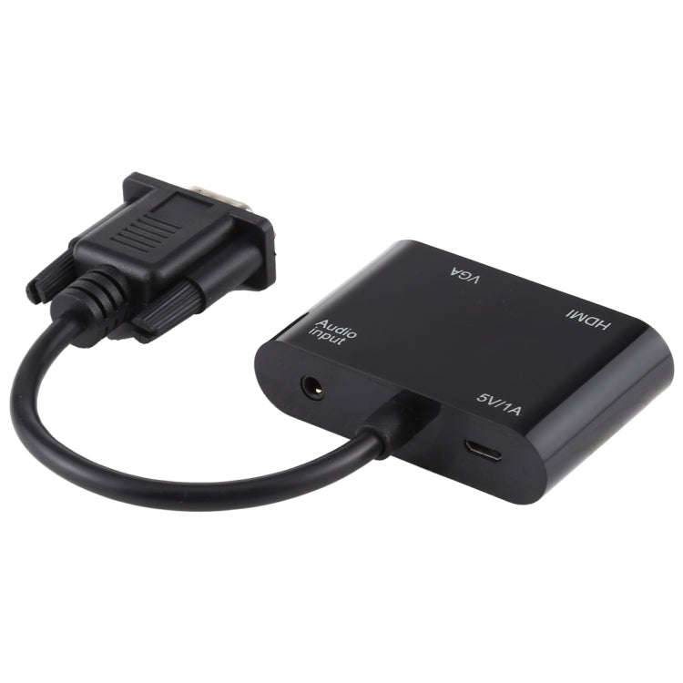 Bộ chuyển đổi VGA sang HDMI + VGA 15 chân HDTV 2 trong 1 có âm thanh