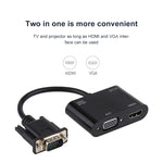 Bộ chuyển đổi VGA sang HDMI + VGA 15 chân HDTV 2 trong 1 có âm thanh