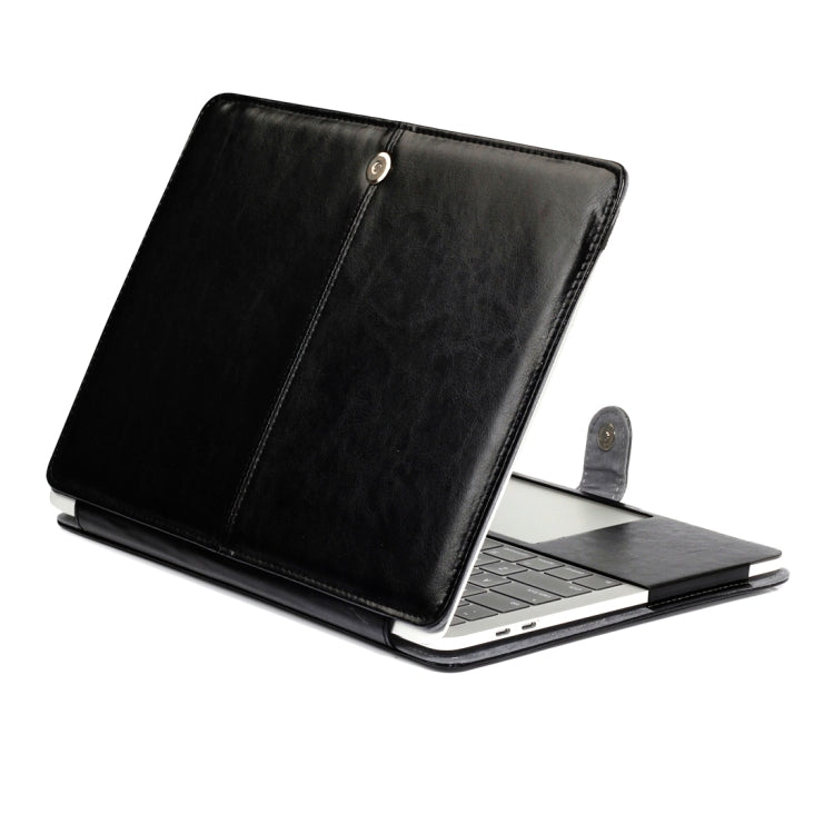 Bao Da Bọc Da Bật Lật Ngang Họa Tiết Da Ngựa Điên cho Laptop Macbook Pro Mới 2016 15.4 inch A1707