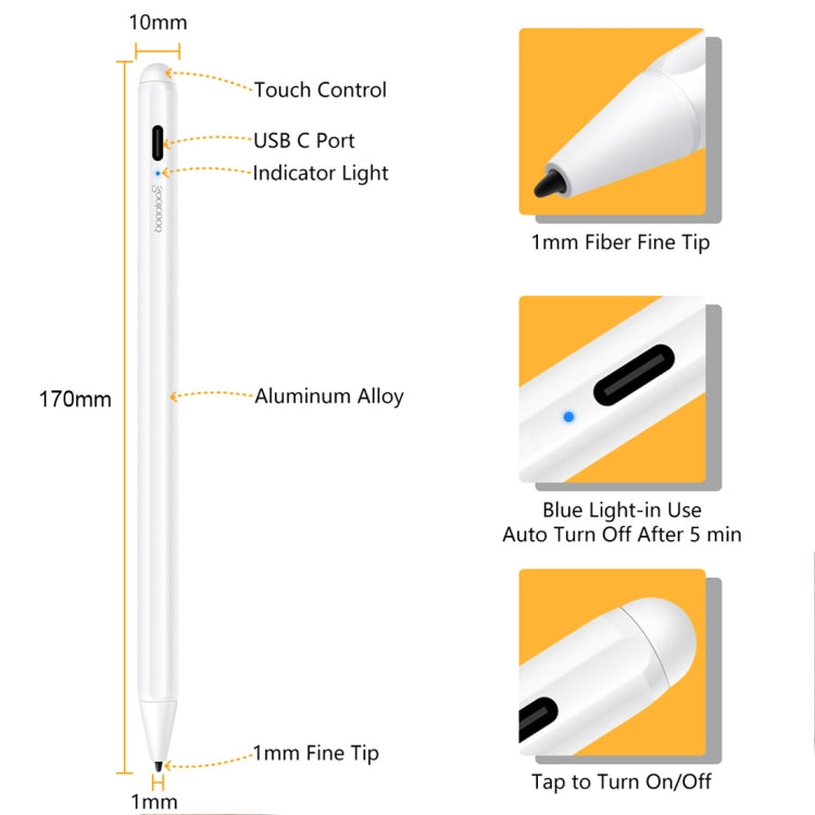 Đầu bút siêu mảnh thiết kế nam châm 1.4-2.3mm chống chạm nhầm màn hình cảm ứng viết tay Stylus Pen