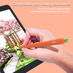 LOVE MEI Bao da bảo vệ silicone hình củ cà rốt cho bút cảm ứng Apple Pencil 1, cho Apple Pencil 1