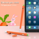 LOVE MEI Bao da bảo vệ silicone hình củ cà rốt cho bút cảm ứng Apple Pencil 1, cho Apple Pencil 1