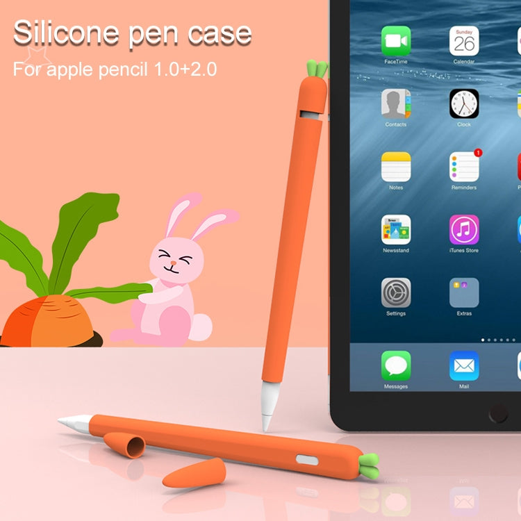 LOVE MEI Bao da bảo vệ silicone hình củ cà rốt cho bút cảm ứng Apple Pencil 1, cho Apple Pencil 1