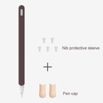 LOVE MEI Bao da bảo vệ silicone thiết kế sọc cho bút cảm ứng Apple Pencil 2, cho Apple Pencil 2