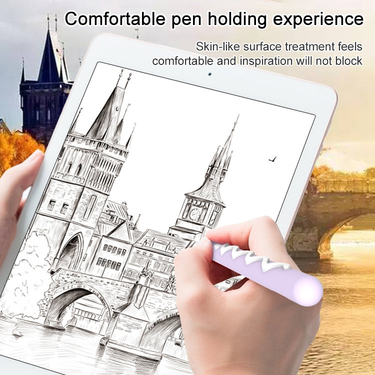 LOVE MEI Bao da bảo vệ silicone thiết kế sọc cho bút cảm ứng Apple Pencil 2, cho Apple Pencil 2