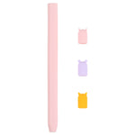 Ốp bảo vệ bút cảm ứng silicone hình thú hoạt hình 4 trong 1 cho Apple Pencil 2, Dành cho Apple Pencil 2