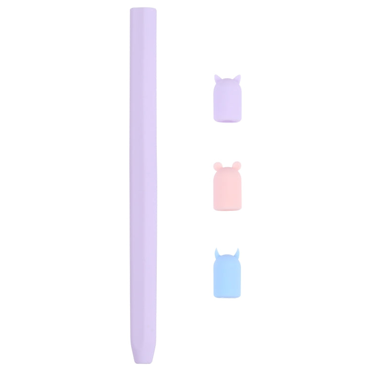 Ốp bảo vệ bút cảm ứng silicone hình thú hoạt hình 4 trong 1 cho Apple Pencil 2, Dành cho Apple Pencil 2